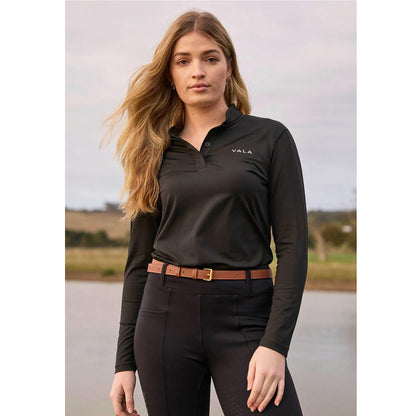 VALA Long Sleeve Riding Collared Polo